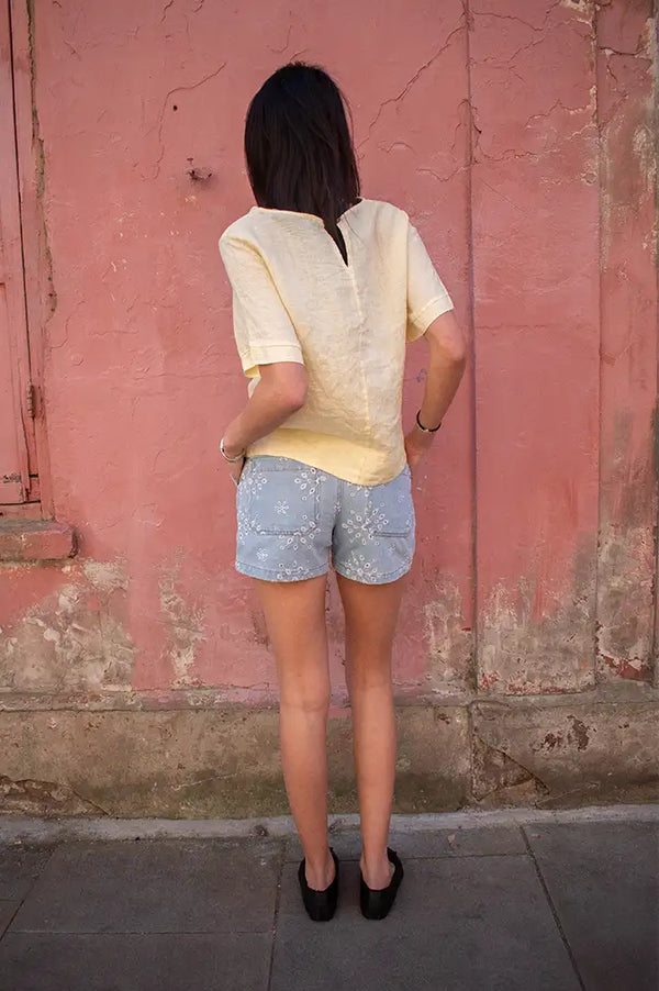 Numph Delilah Light Blue Denim Shorts - The Mercantile London