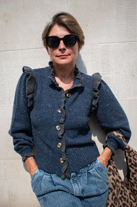 Bonté Delphine Navy Knit Jacket - The Mercantile London