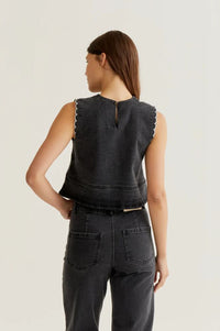 Compania Fantastica Black Denim Top - The Mercantile London