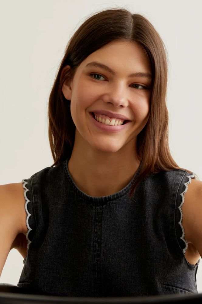 Compania Fantastica Black Denim Top - The Mercantile London