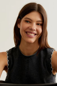 Compania Fantastica Black Denim Top - The Mercantile London