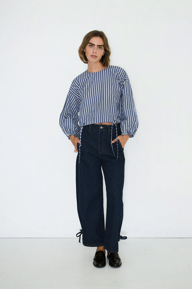 The Tiny Big Sister Lace Cutlines Denim Jeans - The Mercantile London
