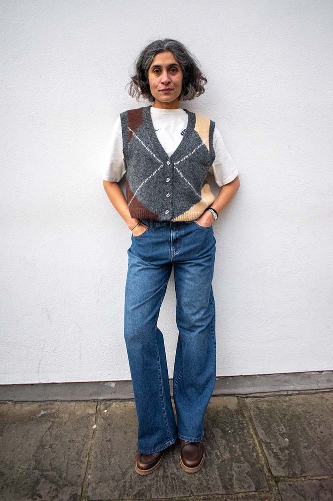 Object Rio Mae Medium Blue Wide Leg Denim Jeans - The Mercantile London