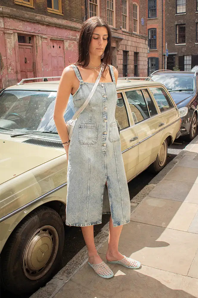 Dr Denim Nia Dress Drift Light Retro - The Mercantile London