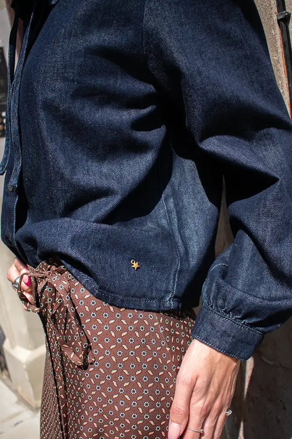 Des Petite Hauts Louizianne Dark Denim Shirt