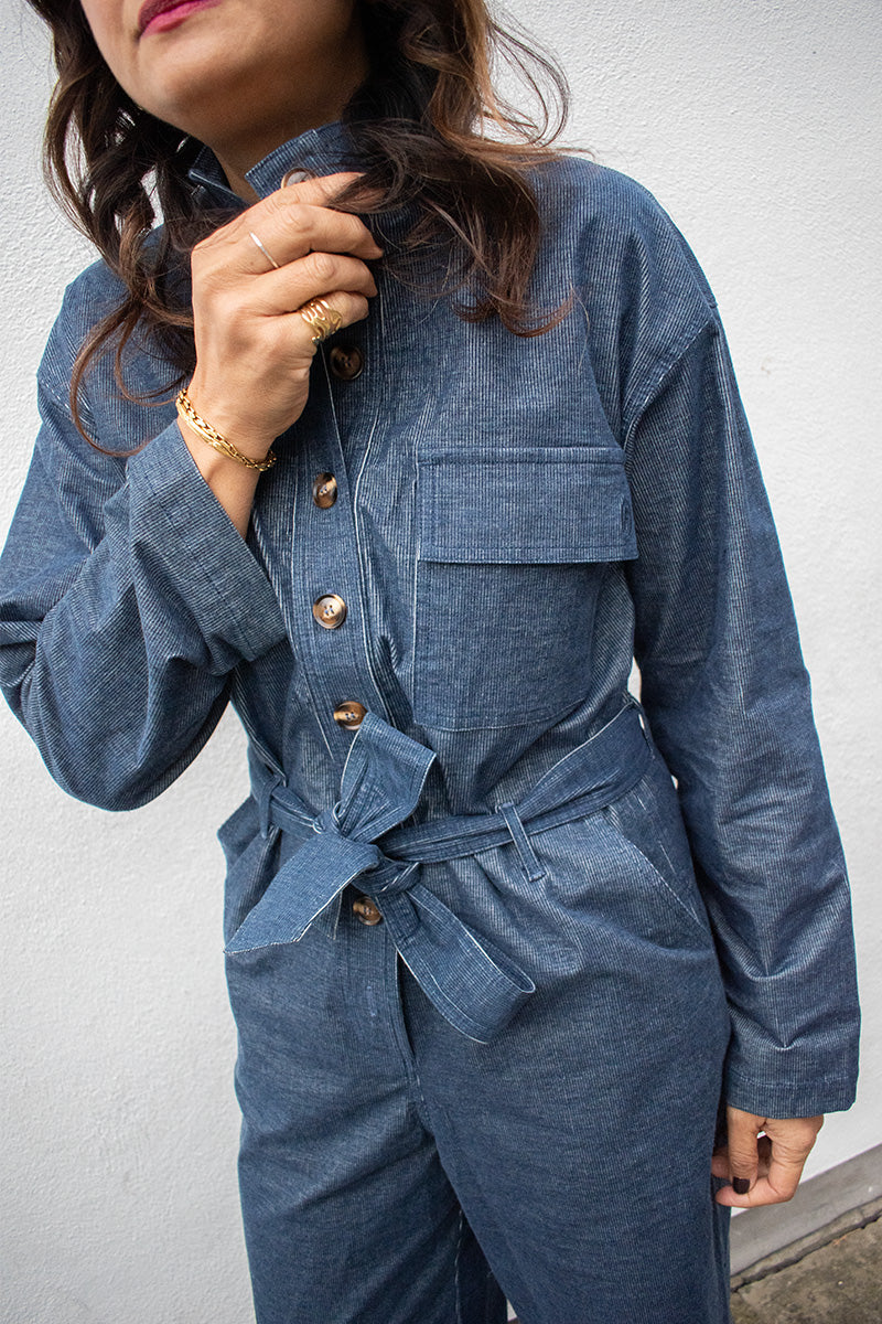 FRNCH Calmlie Navy Blue Jumpsuit - The Mercantile London