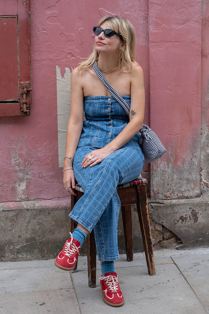 Damson Madder Eloise Laser Stripe Top - The Mercantile London