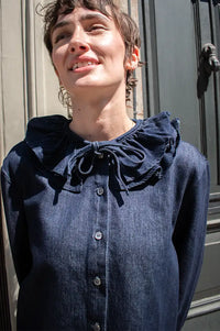 Des Petite Hauts Louizianne Dark Denim Shirt
