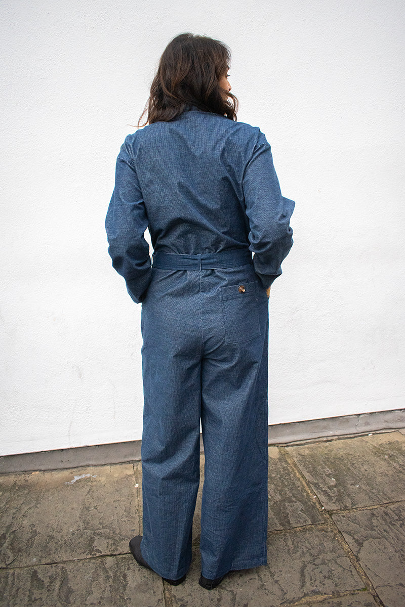 FRNCH Calmlie Navy Blue Jumpsuit - The Mercantile London