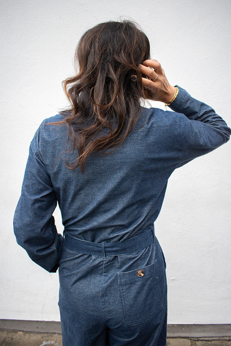 FRNCH Calmlie Navy Blue Jumpsuit - The Mercantile London