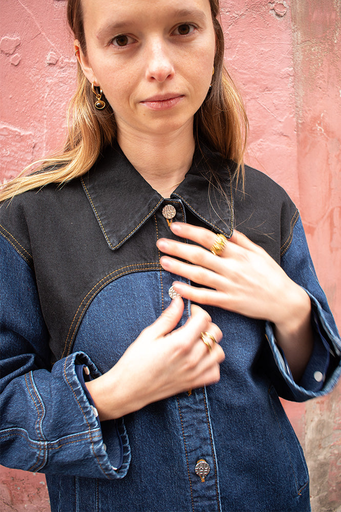 Baum Und Pferdgarten Bayson Dark Denim Jacket - The Mercantile London