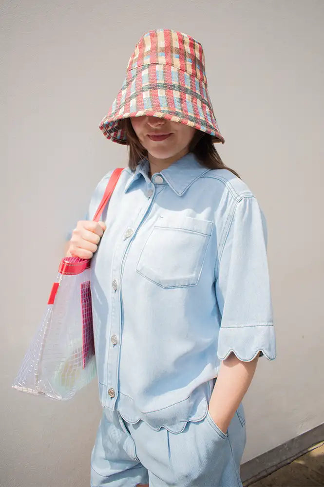 Stella Nova Soft Light Blue Scalloped Denim Shirt - The Mercantile London