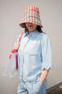 Stella Nova Soft Light Blue Scalloped Denim Shirt - The Mercantile London