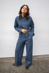 FRNCH Calmlie Navy Blue Jumpsuit - The Mercantile London