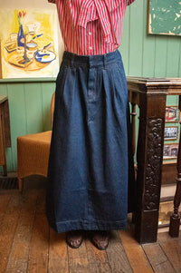 Fransa Leslie Dark Blue Denim Skirt