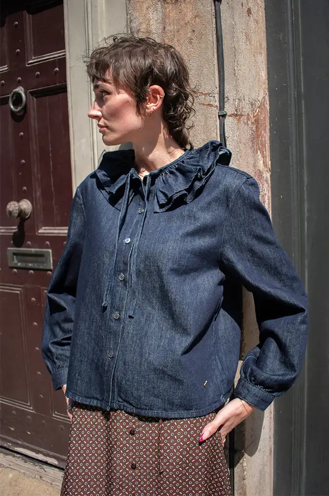 Des Petite Hauts Louizianne Dark Denim Shirt