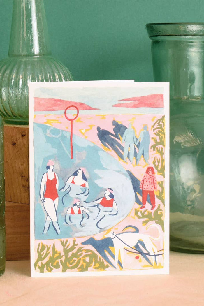 Printer Johnson Portobello Beach Greetings Card