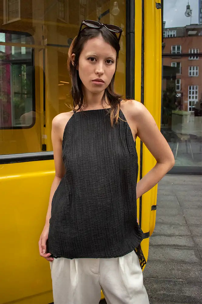 Diarte Dimas Wrinkle Black Top