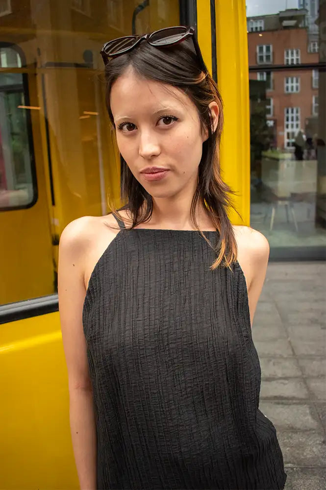 Diarte Dimas Wrinkle Black Top