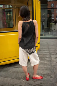 Second Female Lino White Alyssum Shorts