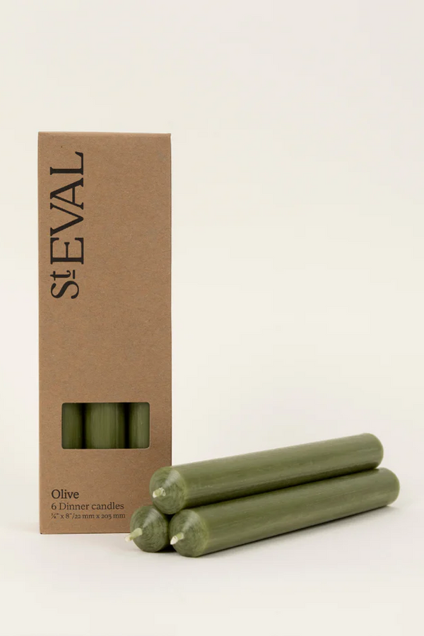 St. Eval Olive Dinner Candles - The Mercantile London