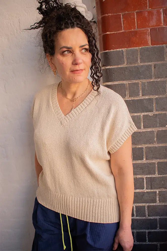 My Essential Wardrobe Diva Rice Knitted Vest - The Mercantile London
