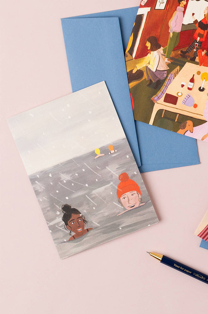 Peggy & Kate Winter Swimmers Card - The Mercantile London