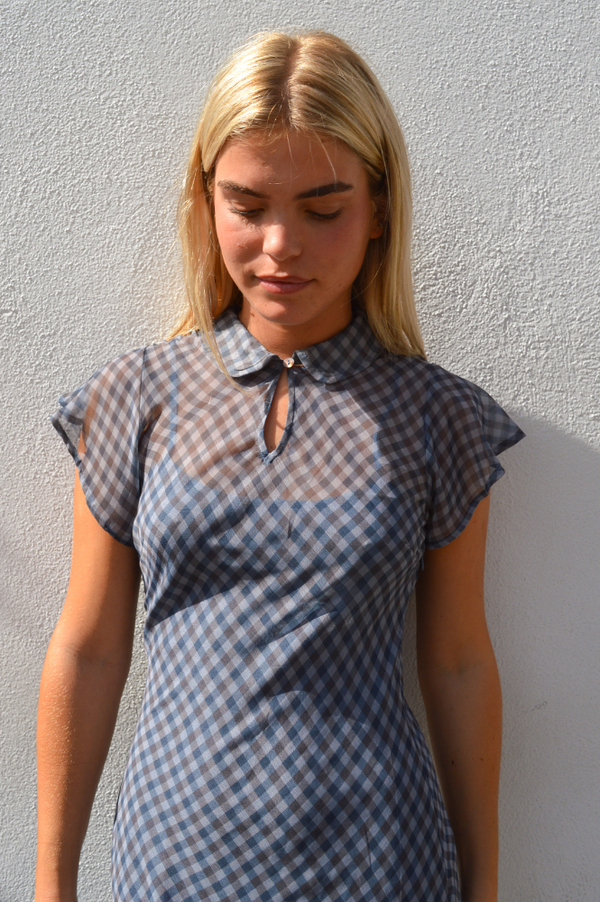 Damson Madder Hudson Blue Willow Gingham Dress