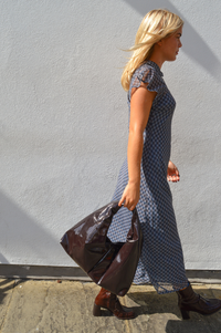 Damson Madder Hudson Blue Willow Gingham Dress