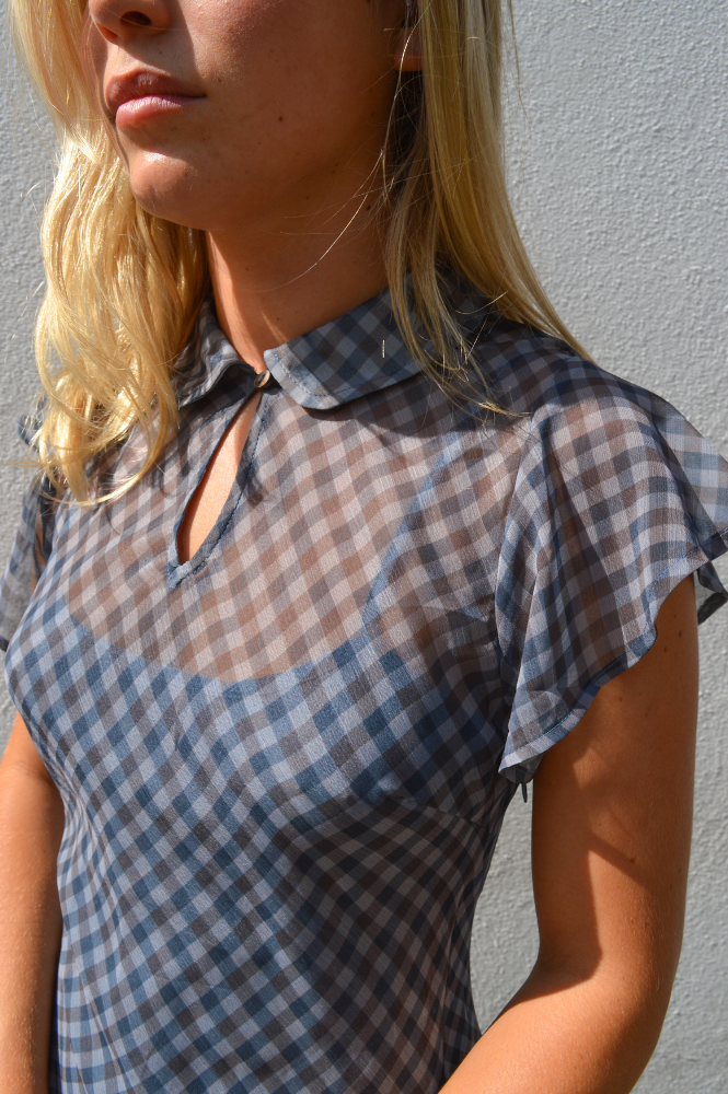Damson Madder Hudson Blue Willow Gingham Dress