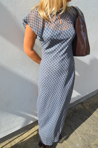Damson Madder Hudson Blue Willow Gingham Dress