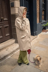 ICHI Tazi Doeskin Beige Raincoat