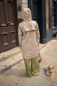 ICHI Tazi Doeskin Beige Raincoat