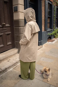 ICHI Tazi Doeskin Beige Raincoat
