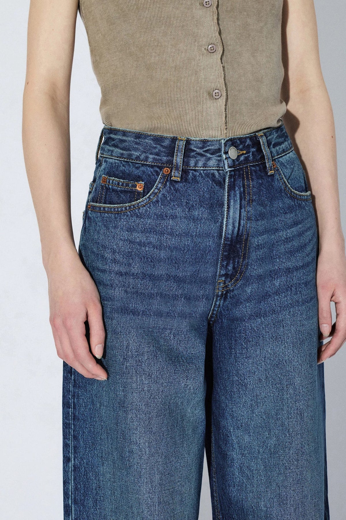 Dr Denim Donna High Relaxed Dark Fade Vintage Jeans - The Mercantile London