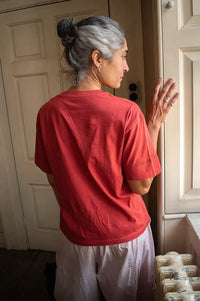 Thinking Mu Lucia Tomatera Pale Red T-Shirt