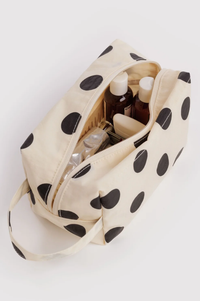 Baggu Cream & Black Polka Dot Dopp Kit