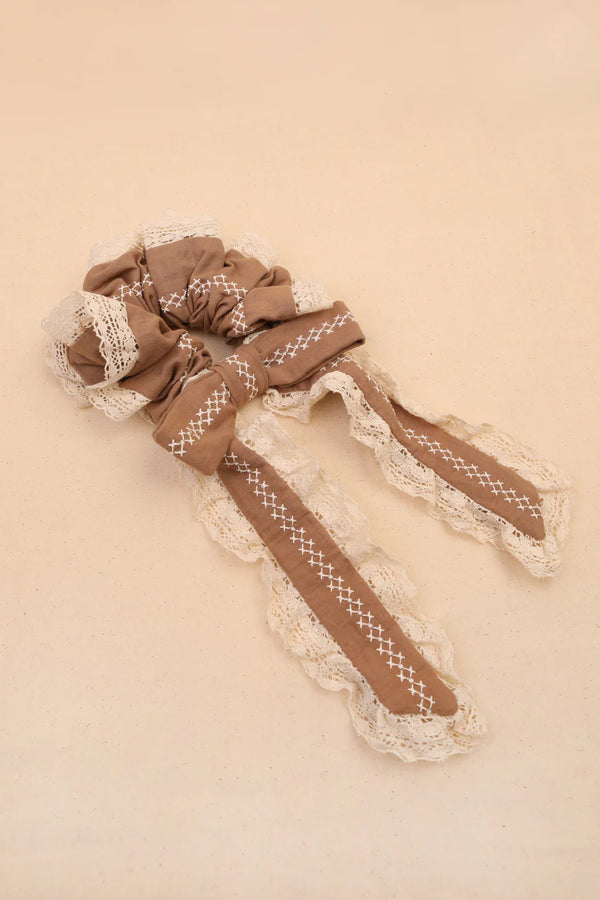 Meadows Fawn Bow Scrunchie - The Mercantile London