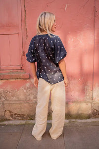 Lolly's Laundry Pine Navy Polka Dot Blouse - The Mercantile London