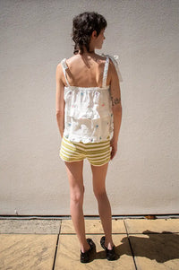 Daphne Elodie Ruffled Cross-Stitch Top