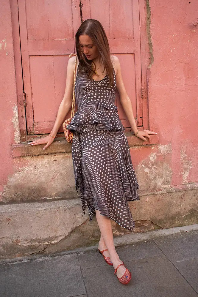 Damson Madder Parker Sash Skirt - The Mercantile London