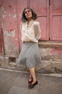 Numph Jannet Pristine Flower Dotted Blouse