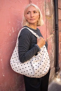 CUBIC Polka Dot Beige Shoulder Bag