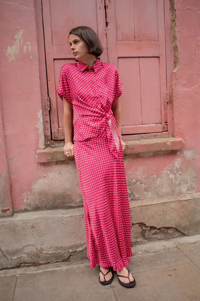 An'ge Galice Dotted Strawberry Skirt - The Mercantile London