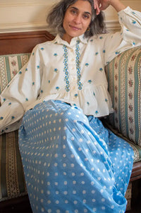 Daydress Mermaid Soft Blue Polka Dot Trousers Bloomers - The Mercantile London