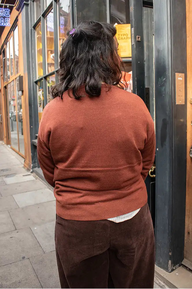 Nice Things Chestnut Polka Dot Sweater