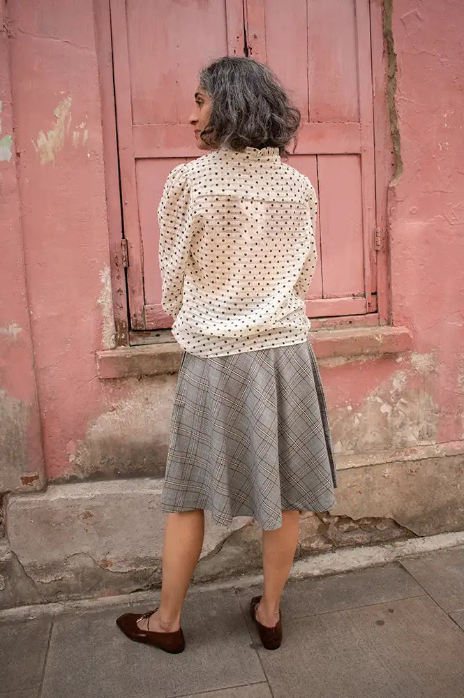Numph Jannet Pristine Flower Dotted Blouse