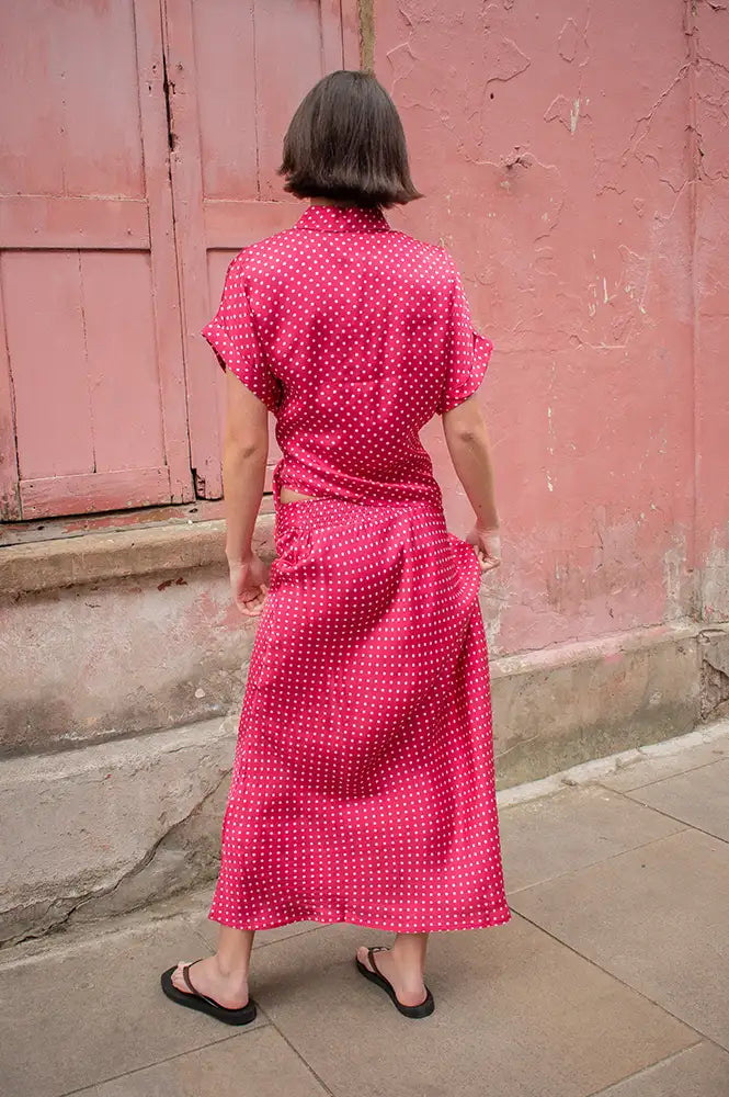 An'ge Kaviny Dotted Strawberry Blouse - The Mercantile London