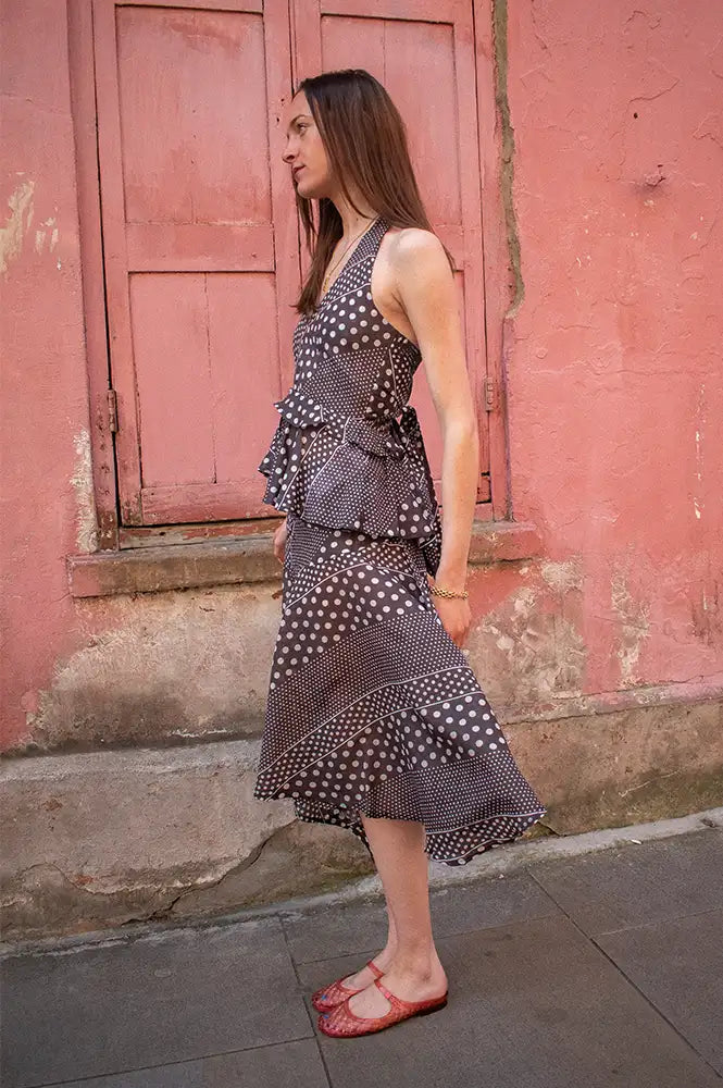 Damson Madder Parker Sash Skirt - The Mercantile London