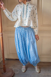 Daydress Mermaid Soft Blue Polka Dot Trousers Bloomers - The Mercantile London
